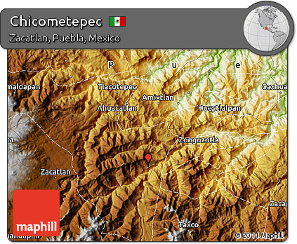 Physical Map of Chicometepec