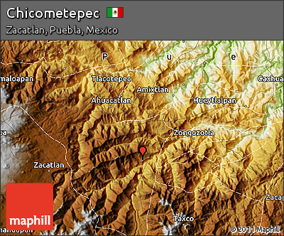 Physical Map of Chicometepec