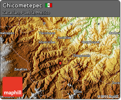 Physical Map of Chicometepec