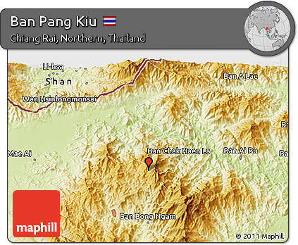 Physical 3D Map of Ban Pang Kiu