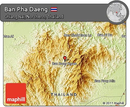Physical 3D Map of Ban Pha Daeng