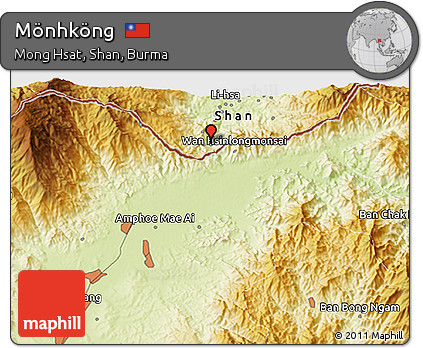 Physical 3D Map of Mönhköng