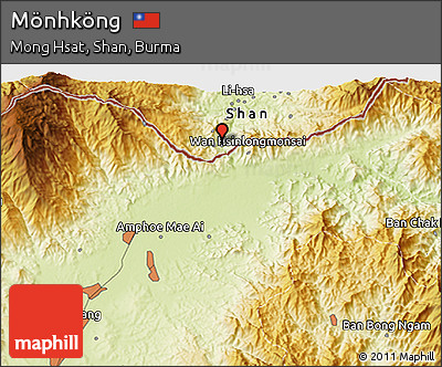 Physical 3D Map of Mönhköng