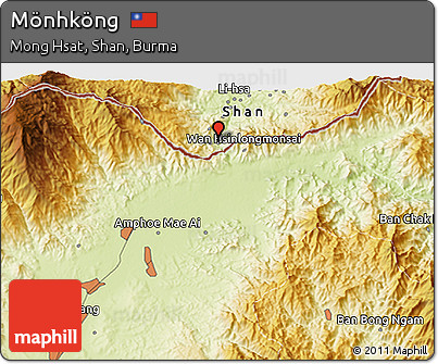 Physical 3D Map of Mönhköng