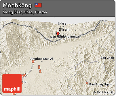 Shaded Relief 3D Map of Mönhköng