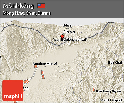 Shaded Relief 3D Map of Mönhköng