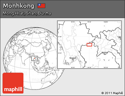 Blank Location Map of Mönhköng