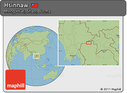 Savanna Style Location Map of Hsinnaw