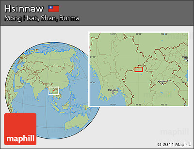 Savanna Style Location Map of Hsinnaw
