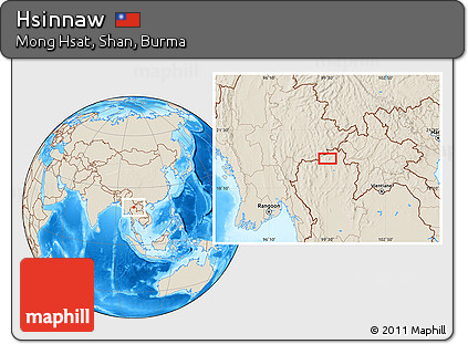 Shaded Relief Location Map of Hsinnaw