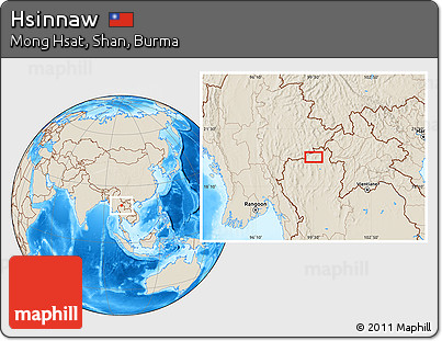 Shaded Relief Location Map of Hsinnaw