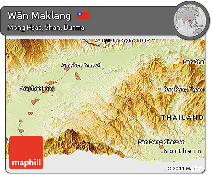 Physical Panoramic Map of Wān Maklang