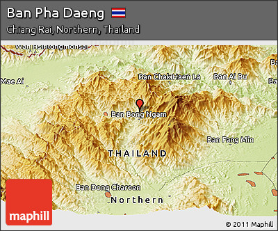 Physical Panoramic Map of Ban Pha Daeng