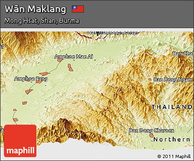 Physical Panoramic Map of Wān Maklang