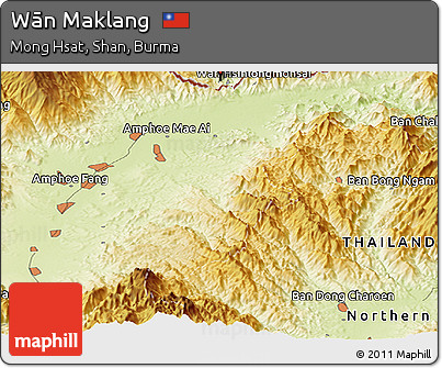 Physical Panoramic Map of Wān Maklang