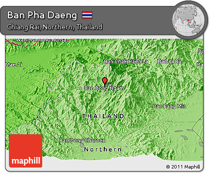 Political Panoramic Map of Ban Pha Daeng