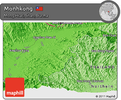 Political Panoramic Map of Mönhköng