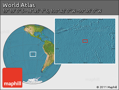 Satellite Location Map of the Area around 19° 2' 1" S, 100° 13' 29" W