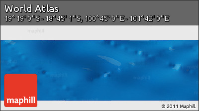 Physical Panoramic Map of the Area around 19° 2' 1" S, 101° 13' 29" E