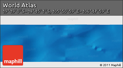 Physical Panoramic Map of the Area around 19° 2' 1" S, 106° 19' 29" E