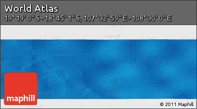 Physical Panoramic Map of the Area around 19° 2' 1" S, 108° 1' 30" E