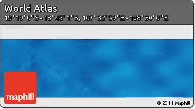 Physical Panoramic Map of the Area around 19° 2' 1" S, 108° 1' 30" E