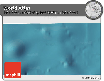 Satellite 3D Map of the Area around 19° 2' 1" S, 109° 43' 29" E