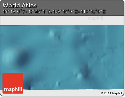 Satellite 3D Map of the Area around 19° 2' 1" S, 109° 43' 29" E