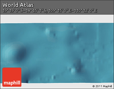 Satellite 3D Map of the Area around 19° 2' 1" S, 109° 43' 29" E
