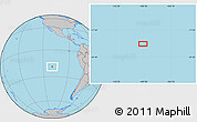 Gray Location Map of the area around 19° 2' 1" S, 109° 34' 29" W
