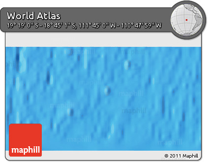 Physical 3D Map of the Area around 19° 2' 1" S, 111° 16' 30" W
