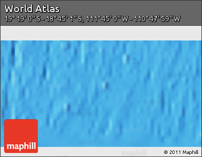 Physical 3D Map of the Area around 19° 2' 1" S, 111° 16' 30" W