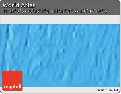 Physical 3D Map of the Area around 19° 2' 1" S, 111° 16' 30" W