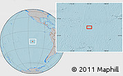 Gray Location Map of the area around 19° 2' 1" S, 112° 7' 30" W, hill shading