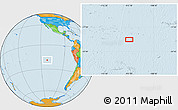 Political Location Map of the area around 19° 2' 1" S, 112° 7' 30" W
