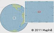 Savanna Style Location Map of the area around 19° 2' 1" S, 112° 7' 30" W, hill shading