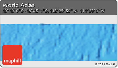Physical Panoramic Map of the Area around 19° 2' 1" S, 112° 7' 30" W