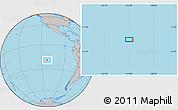 Gray Location Map of the area around 19° 2' 1" S, 112° 58' 29" W