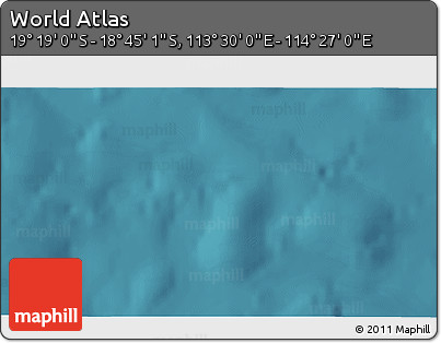 Satellite 3D Map of the Area around 19° 2' 1" S, 113° 58' 29" E
