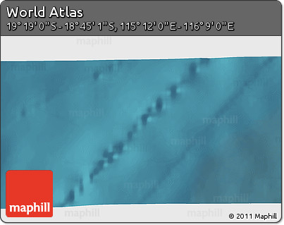 Satellite 3D Map of the Area around 19° 2' 1" S, 115° 40' 30" E