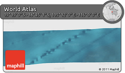 Satellite Panoramic Map of the Area around 19° 2' 1" S, 115° 40' 30" E
