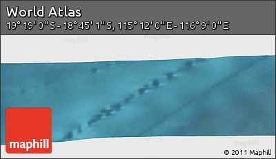 Satellite Panoramic Map of the Area around 19° 2' 1" S, 115° 40' 30" E