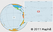 Political Location Map of the area around 19° 2' 1" S, 117° 13' 29" W