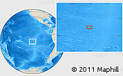 Shaded Relief Location Map of the area around 19° 2' 1" S, 117° 13' 29" W