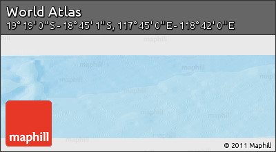 Political Panoramic Map of the Area around 19° 2' 1" S, 118° 13' 29" E