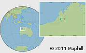 Savanna Style Location Map of the area around 19° 2' 1" S, 123° 19' 29" E