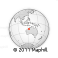 Outline Map of the Area around 19° 2' 1" S, 123° 19' 29" E, rectangular outline