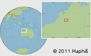 Savanna Style Location Map of the area around 19° 2' 1" S, 124° 10' 30" E