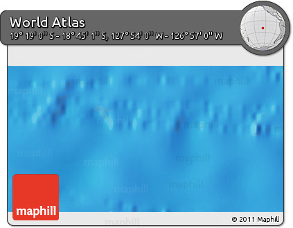 Physical 3D Map of the Area around 19° 2' 1" S, 127° 25' 30" W