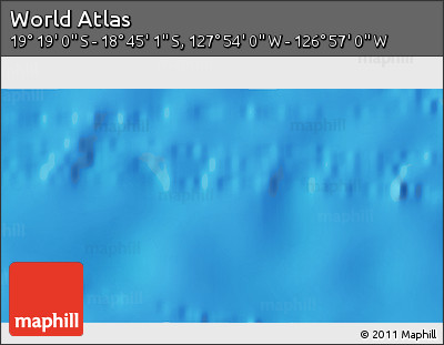 Physical 3D Map of the Area around 19° 2' 1" S, 127° 25' 30" W